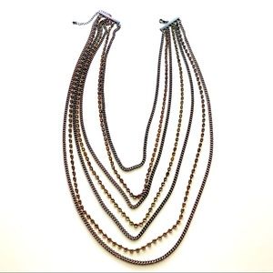 Multi Strand Layered Statement Necklace